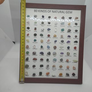Quadro Collezione Minerali 80 Pietre Naturali