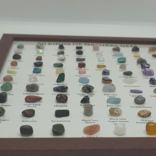 Quadro Collezione Minerali 80 Pietre Naturali
