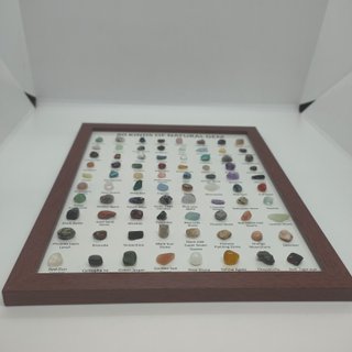 Quadro Collezione Minerali 80 Pietre Naturali
