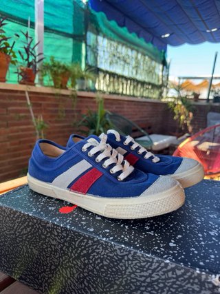 Zapatillas El Ganso Azul y Beige