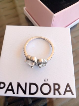 Anillo Pandora Corazones Brillantes