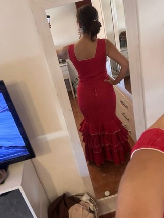 Traje de Flamenca Rojo - se ajusta del S al L