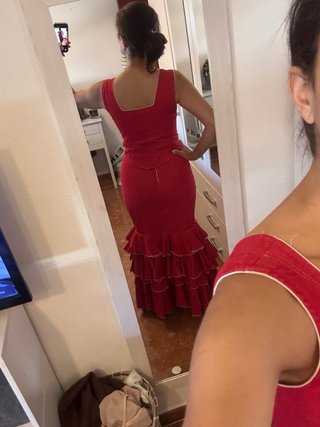 Traje de Flamenca Rojo - se ajusta del S al L