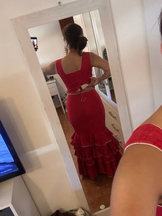 Traje de Flamenca Rojo - se ajusta del S al L