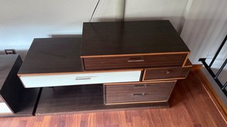 Mesa auxiliar moderna madera y metal