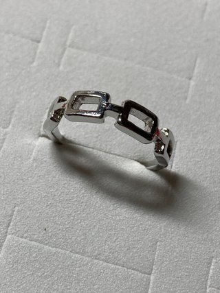 Anillo Acero Inoxidable Diseño Cadenas