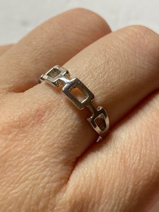 Anillo Acero Inoxidable Diseño Cadenas