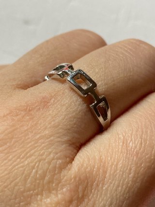 Anillo Acero Inoxidable Diseño Cadenas