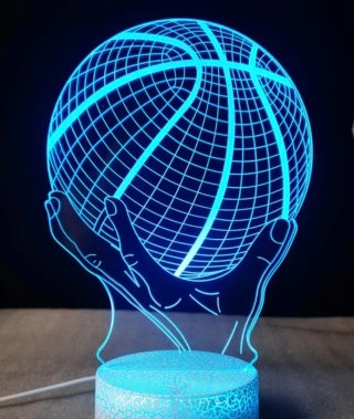 Lámpara LED 3D Baloncesto