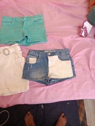 Lote 3 Pantalones Cortos Niña T7-8 (128cm)