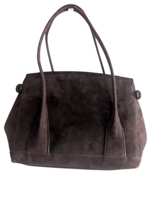 Bolso Zara Piel Ante Marrón