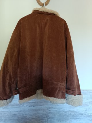 Chaqueta borreguito marrón y beige