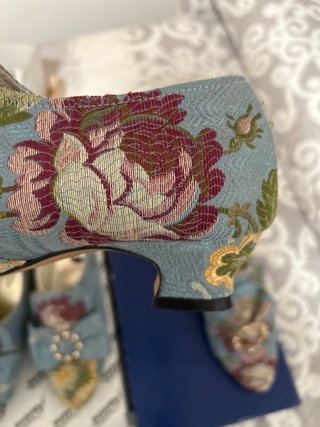 Traje de Fallera Niña Azul y Blanco