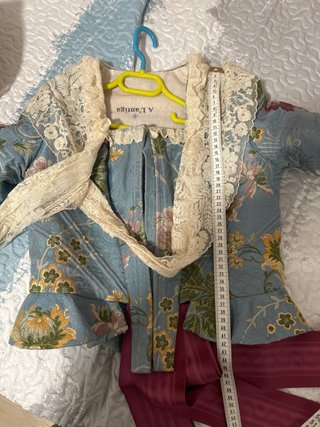 Traje de Fallera Niña Azul y Blanco