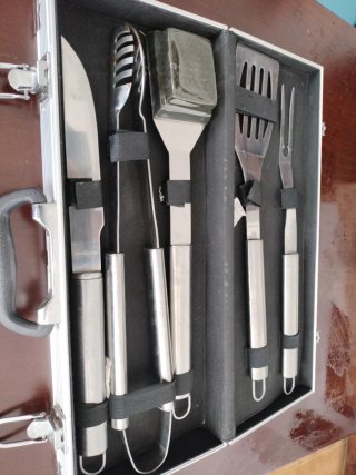 Kit Barbacoa Metal y Mimbre