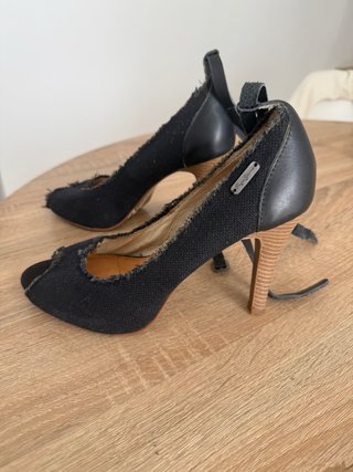 Pepe Jeans Tacones Tela Negra vaquera