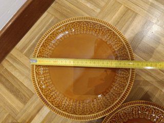 23 piezas Vajilla Pontesa Cerámica Marrón y Naranj