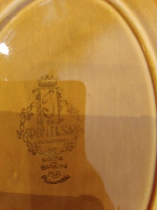 23 piezas Vajilla Pontesa Cerámica Marrón y Naranj