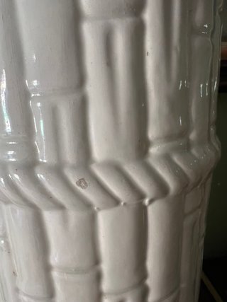 Paragüero blanco estilo bambú