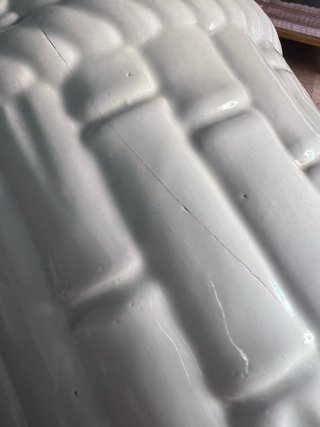 Paragüero blanco estilo bambú