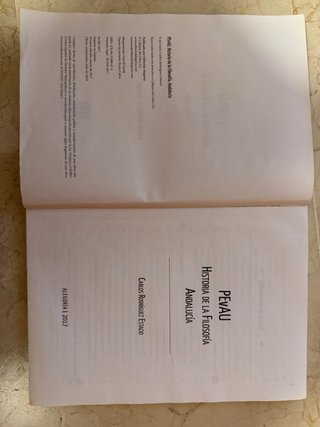 Historia de la filosofía, PEBAU, Andalucía