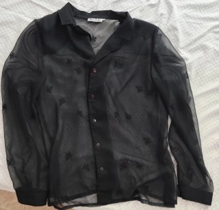 Blusa Transparente Negra Talla L