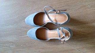 Zapatos tacón bajo Anna Field azules