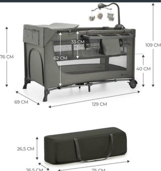 Cuna plegable con colchón IKEA
