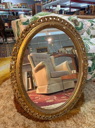 ESPEJO DORADO DE MADERA