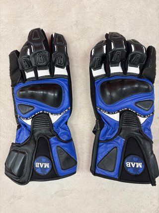 Guantes de Moto MAB Azules y Negros Talla 10