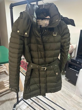 Plumífero Burberry verde caza Talla S