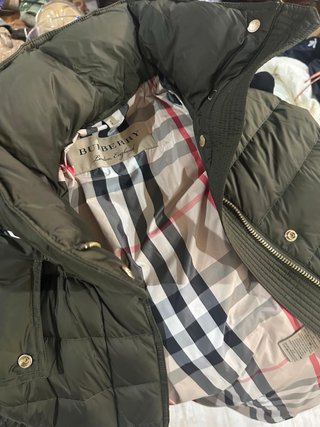 Plumífero Burberry verde caza Talla S