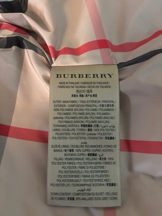 Plumífero Burberry verde caza Talla S