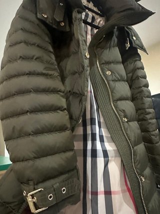 Plumífero Burberry verde caza Talla S