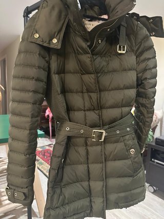 Plumífero Burberry verde caza Talla S