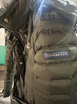 Plumífero Burberry verde caza Talla S