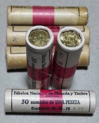 Cartuchos de 1 y 50 Pesetas 1975-1980