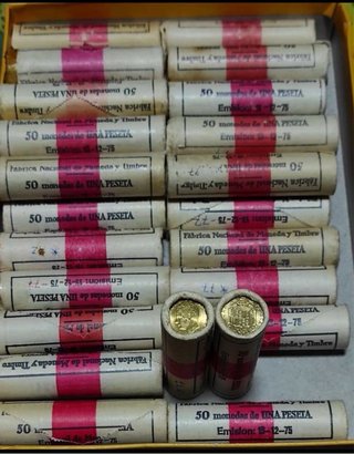 Cartuchos de 1 y 50 Pesetas 1975-1980