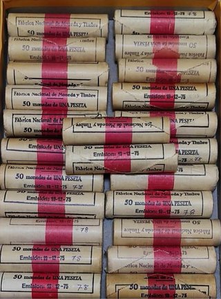 Cartuchos de 1 y 50 Pesetas 1975-1980