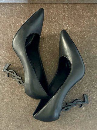 SAINT LAURENT Opyum décolleté donna pelle nero 39
