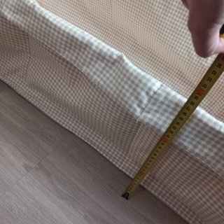 Caja de almacenaje de tela beige