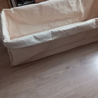 Caja de almacenaje de tela beige