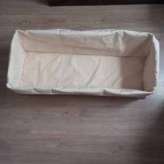 Caja de almacenaje de tela beige