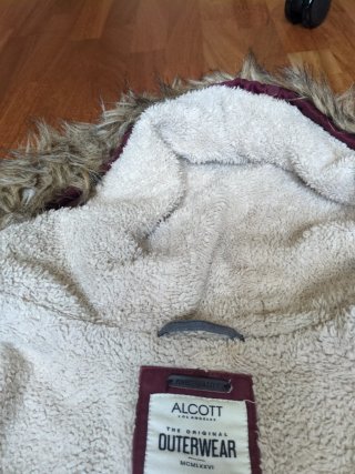 Parka Alcott rossa con cappuccio