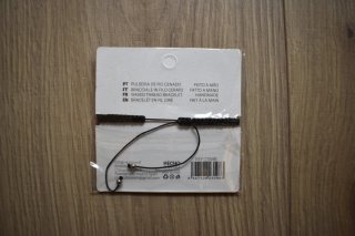 Pulsera acero hilo encerado infinito