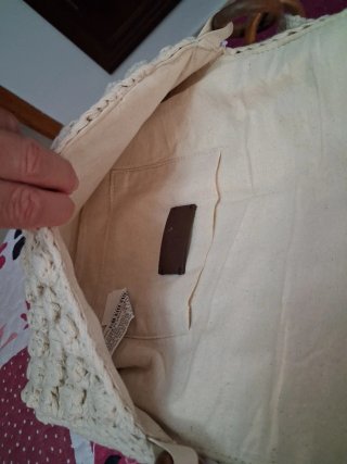 Bolso de crochet beige
