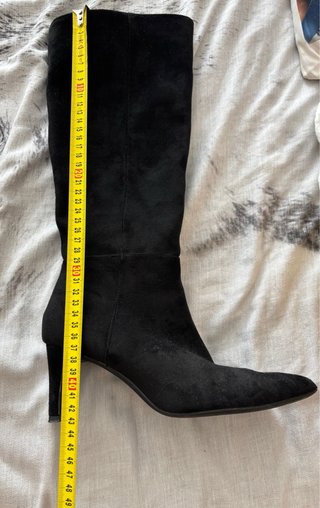 Botas altas negras de ante