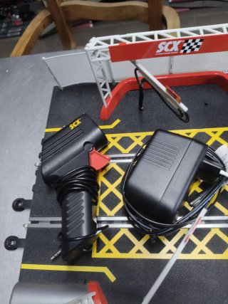 Scalextric Pit Box Pista Negra Antigua