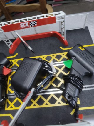 Scalextric Pit Box Pista Negra Antigua