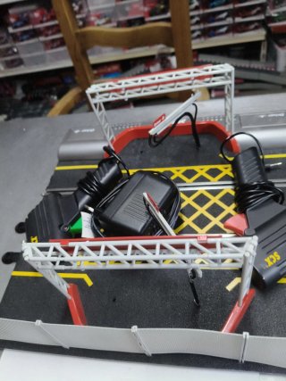 Scalextric Pit Box Pista Negra Antigua